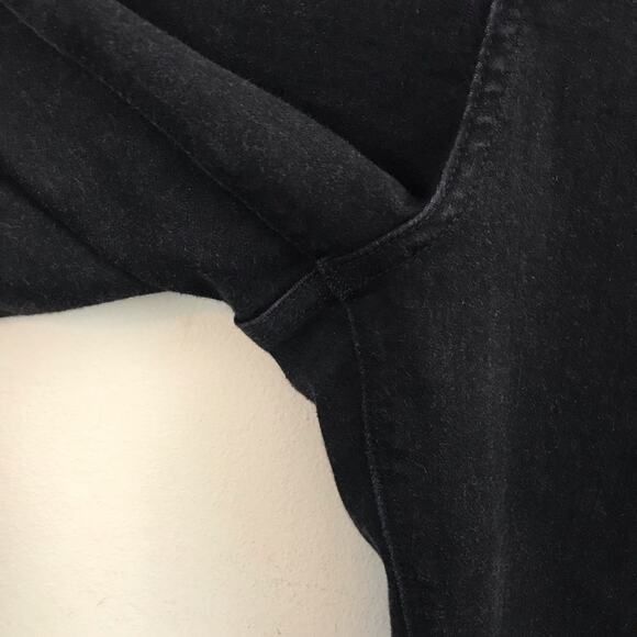 Soft Surroundings Daria Black Flare Wide Boot Stretch High Rise Denim Jeans 14 - Picture 4 of 8